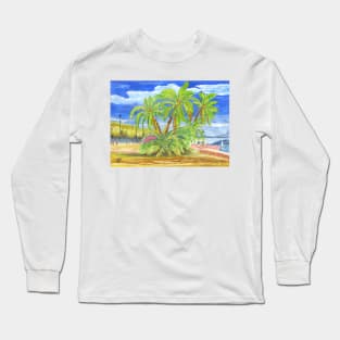 Torre de Belém. palmtrees Long Sleeve T-Shirt